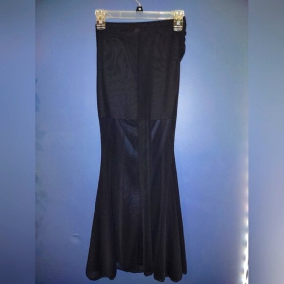 Black Sheer Maxi Bodycon Skirt - Picture 6 of 7